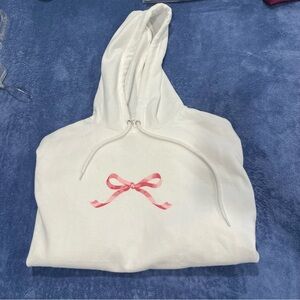 aeropostale pink bow ribbon hoodie